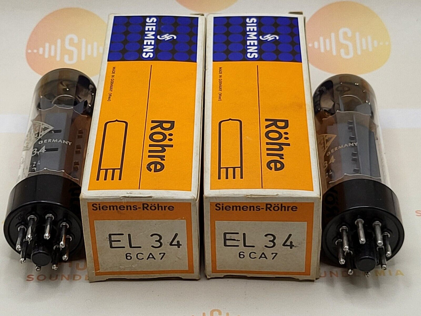 Siemens EL34 Matched Pair Original Box - NIB