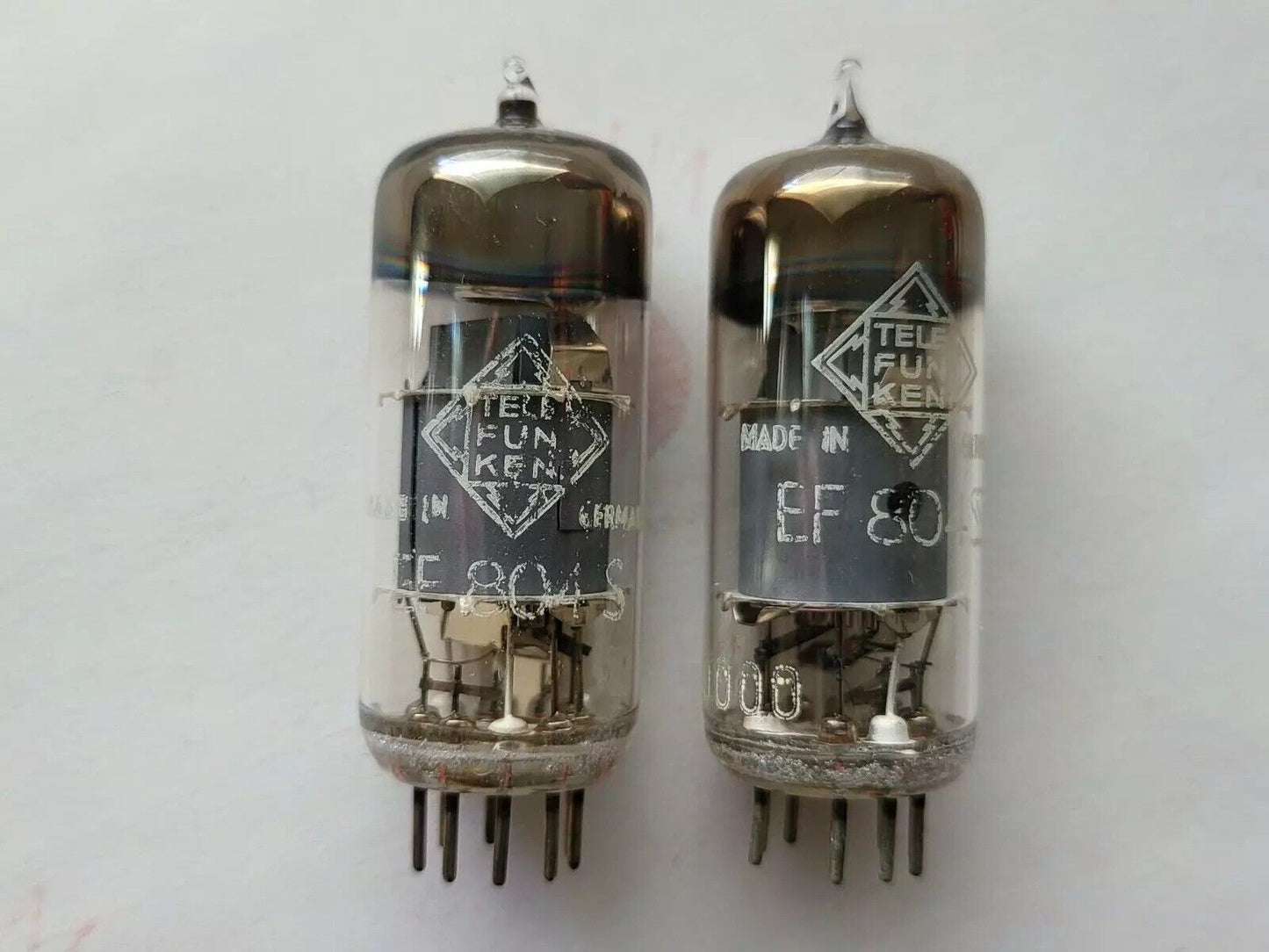 2x Telefunken EF804S Matched Pairs  - ◇ Bottom - Ulm 1968-69 - Strong