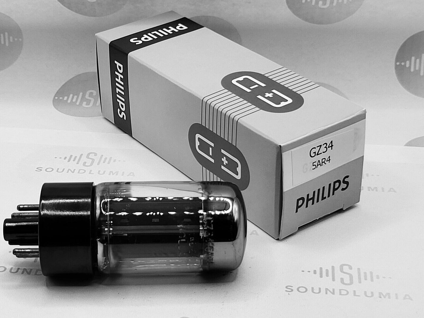 1x Philips GZ34 5AR4 Rectifier Tube - Sittard, NL 1958 (f31 X8L) - Near NOS