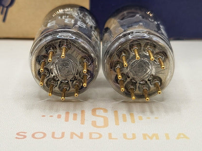 Telefunken E88CC = 6922 Matched Pair ◇ Bottom - Ulm 1968 - Strong NOS