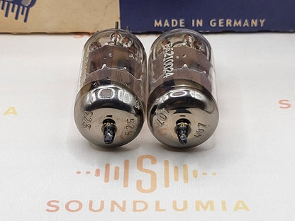 2x Telefunken ECC81 12AT7 ◇ Bottom - Berlin '60 - Same Code - Strong