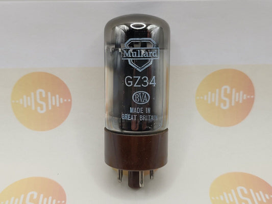 Mullard GZ34 5AR4 Rectifier Tube 4 Notch OO-Getter - BVA - Blackburn 1967 - NOS