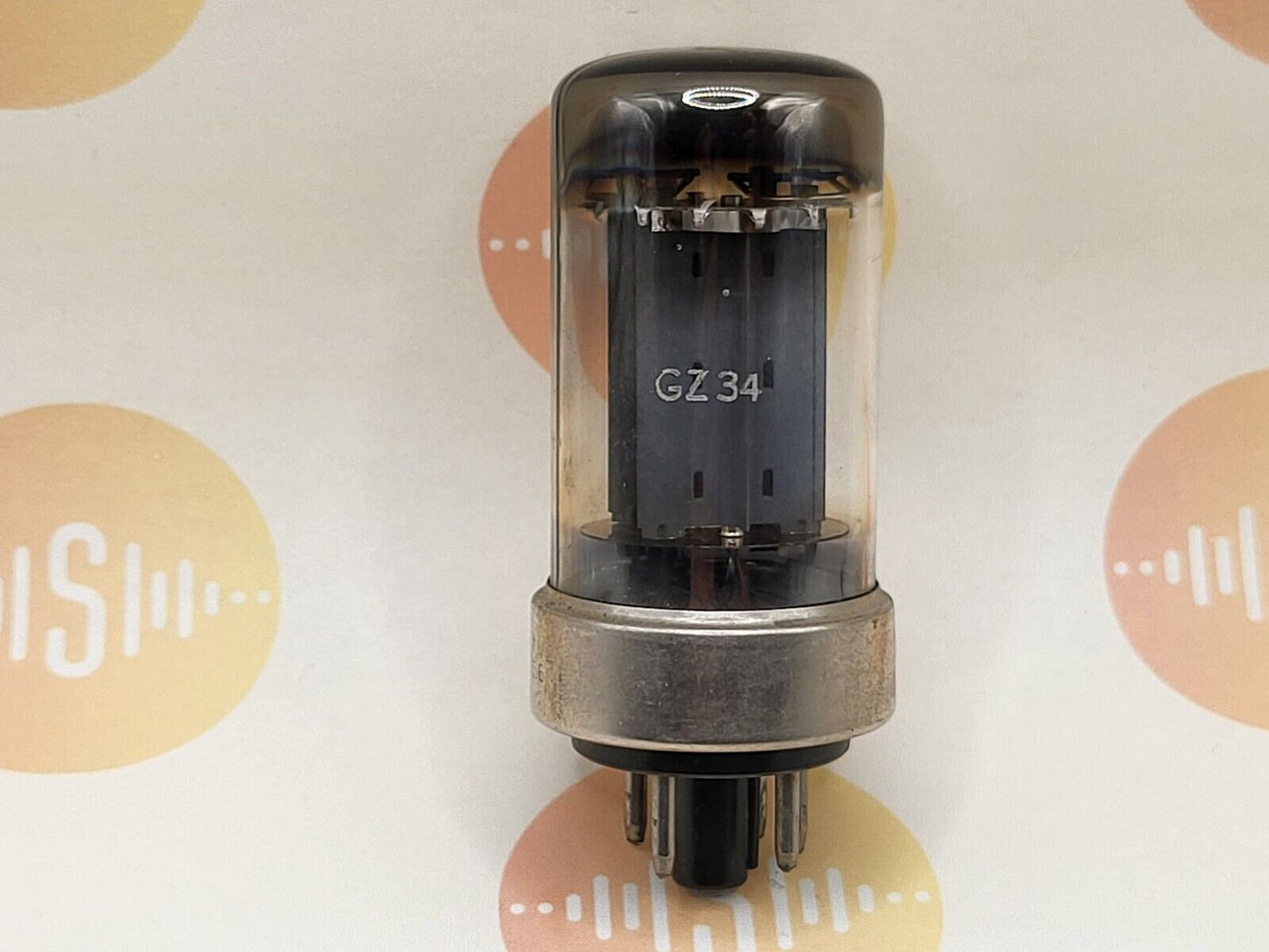 1x Philips GZ34 5AR4 Metal Base DD Getter - Eindhoven'56 (tV2 56K) - Near NOS