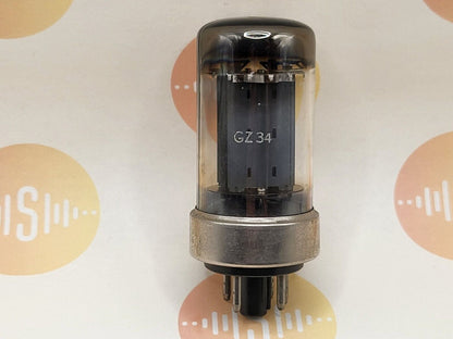 1x Philips GZ34 5AR4 Metal Base DD Getter - Eindhoven'56 (tV2 56K) - Near NOS