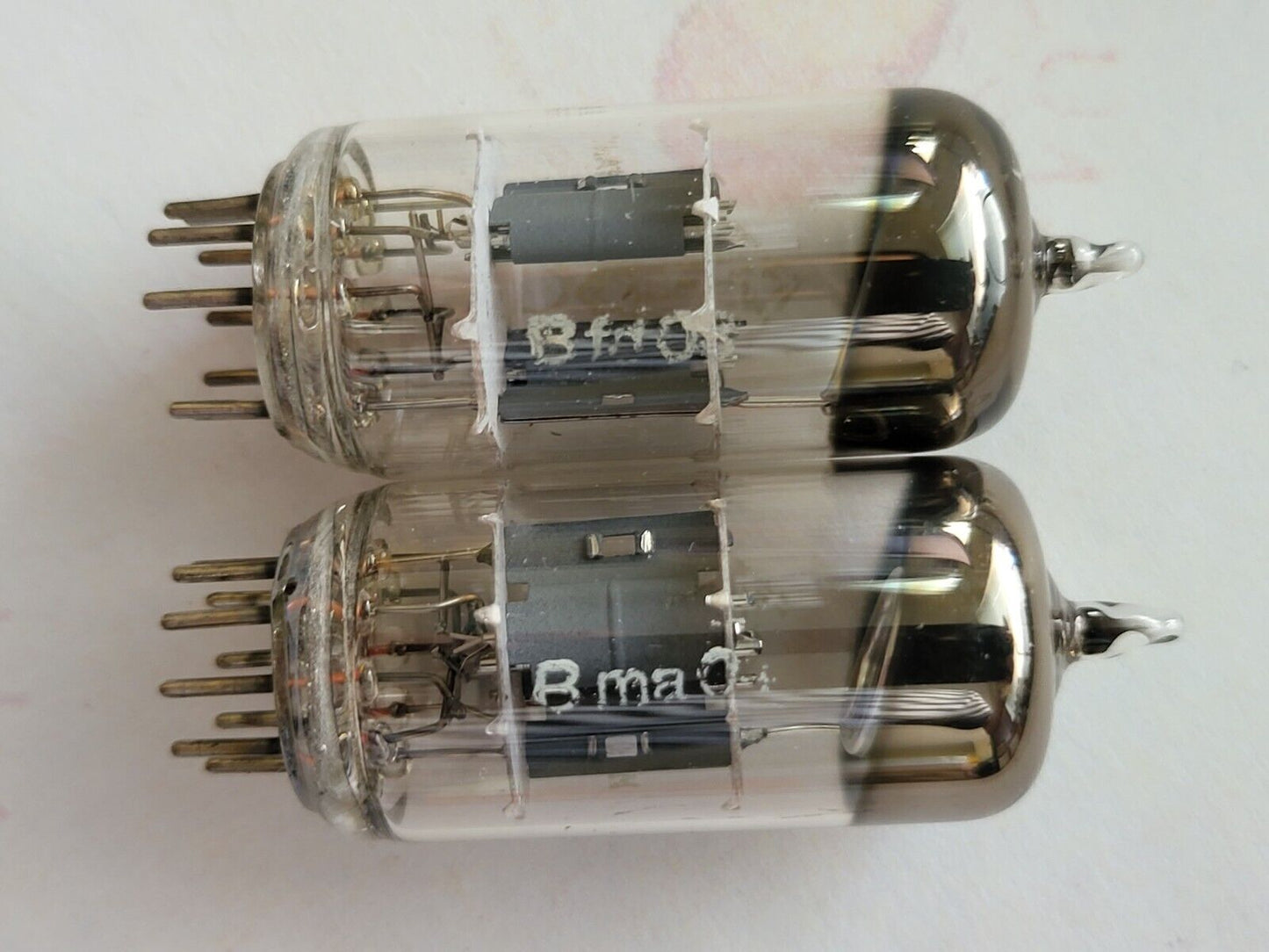 Telefunken ECC81 12AT7 Matched Pair - ◇ Bottom - Berlin 1956/57 - Near NOS