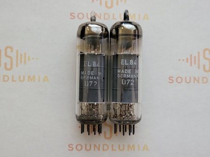 Siemens EL84 6BQ5 Matched Pair - Munich 1962 rX3 - Same Code - Near NOS