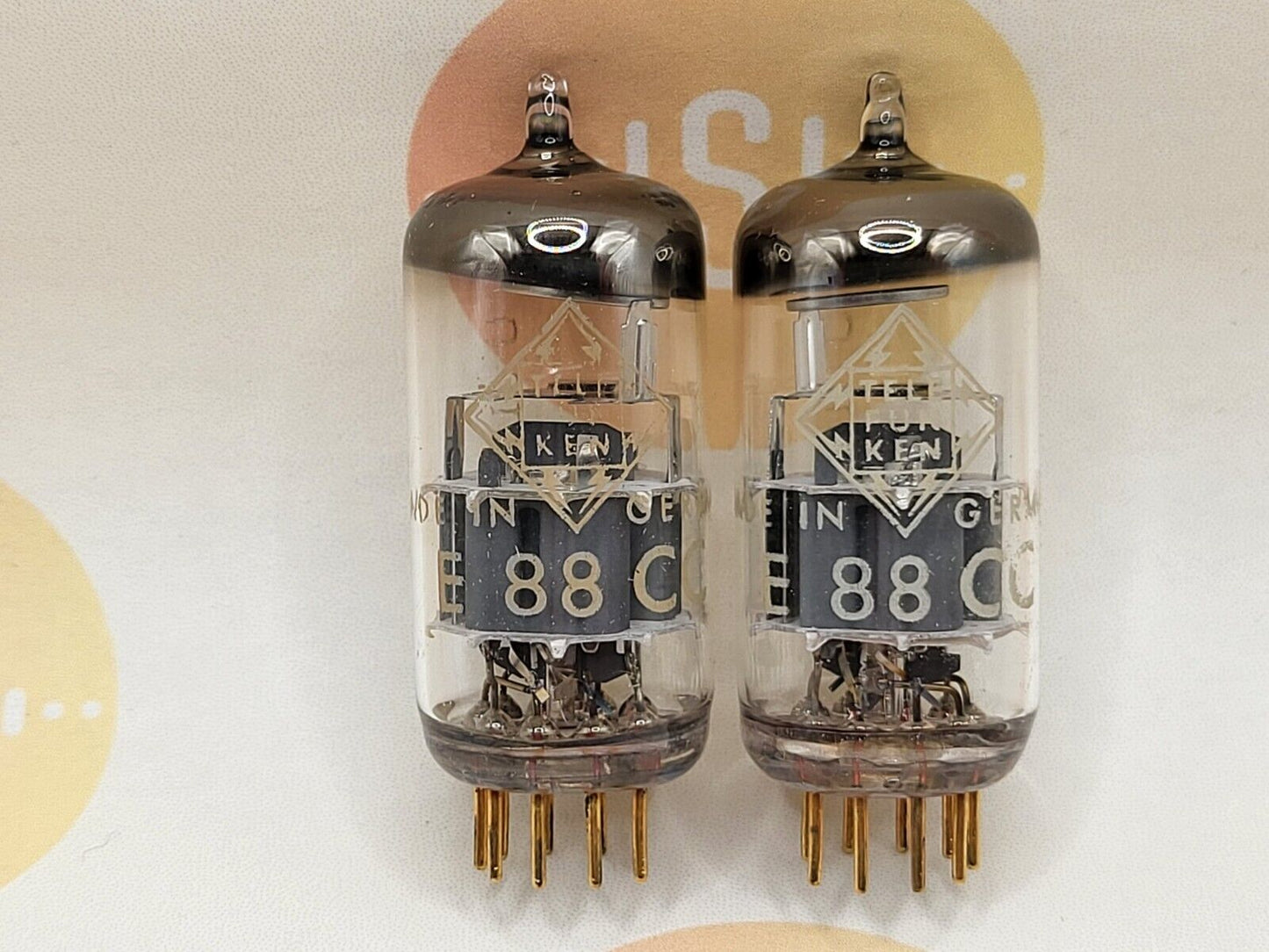 Telefunken E88CC 6922 Matched Pair Orig. Box ◇ Bottom Ulm '67 - Same code - NOS