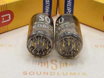 Philips Miniwatt SQ E88CC = 6922 Matched Pair - Heerlen, NL 1962  - Strong NOS