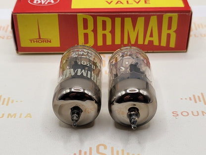 Brimar B309 (ECC81+) Black Plates Gold Pin Matched Pair - 1960/62 - BVA - Strong