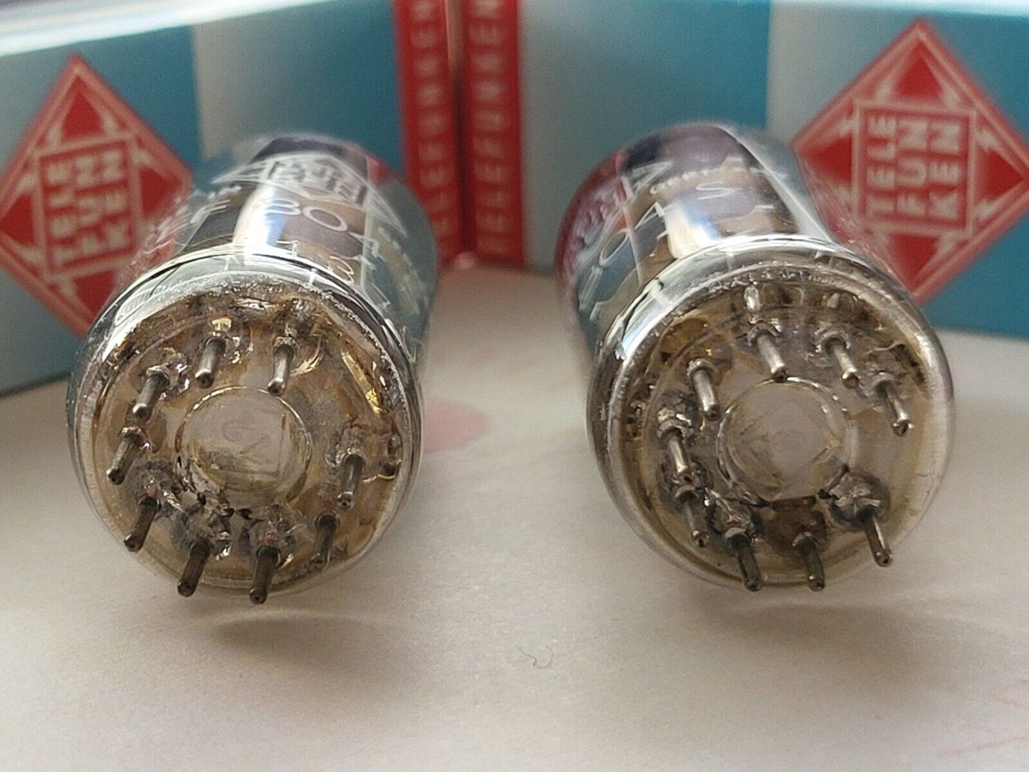 2x Telefunken EF804S Matched Pairs  - ◇ Bottom - Ulm 1968-69 - Strong