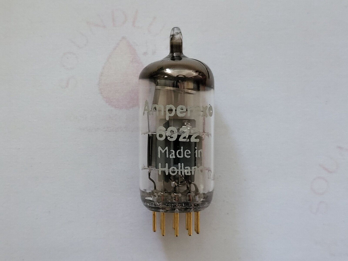 1x Amperex Holland 6922 = E88CC Audio Tube Small O-getter - Heerlen 1965 - NOS