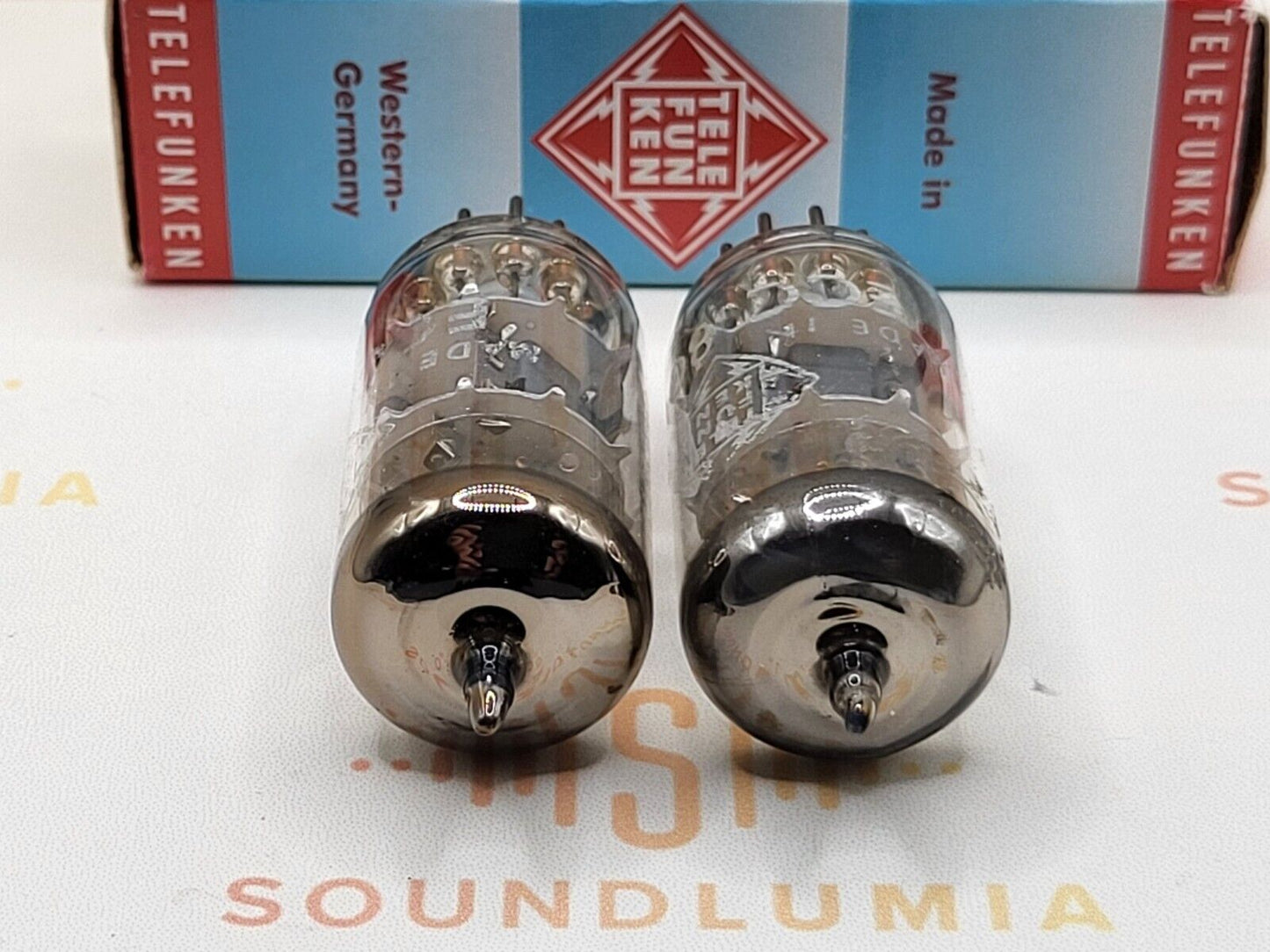 Telefunken ECC801S = E81CC = 6201 ◇ Bottom Matched Pair - Ulm '65/'66 - Strong