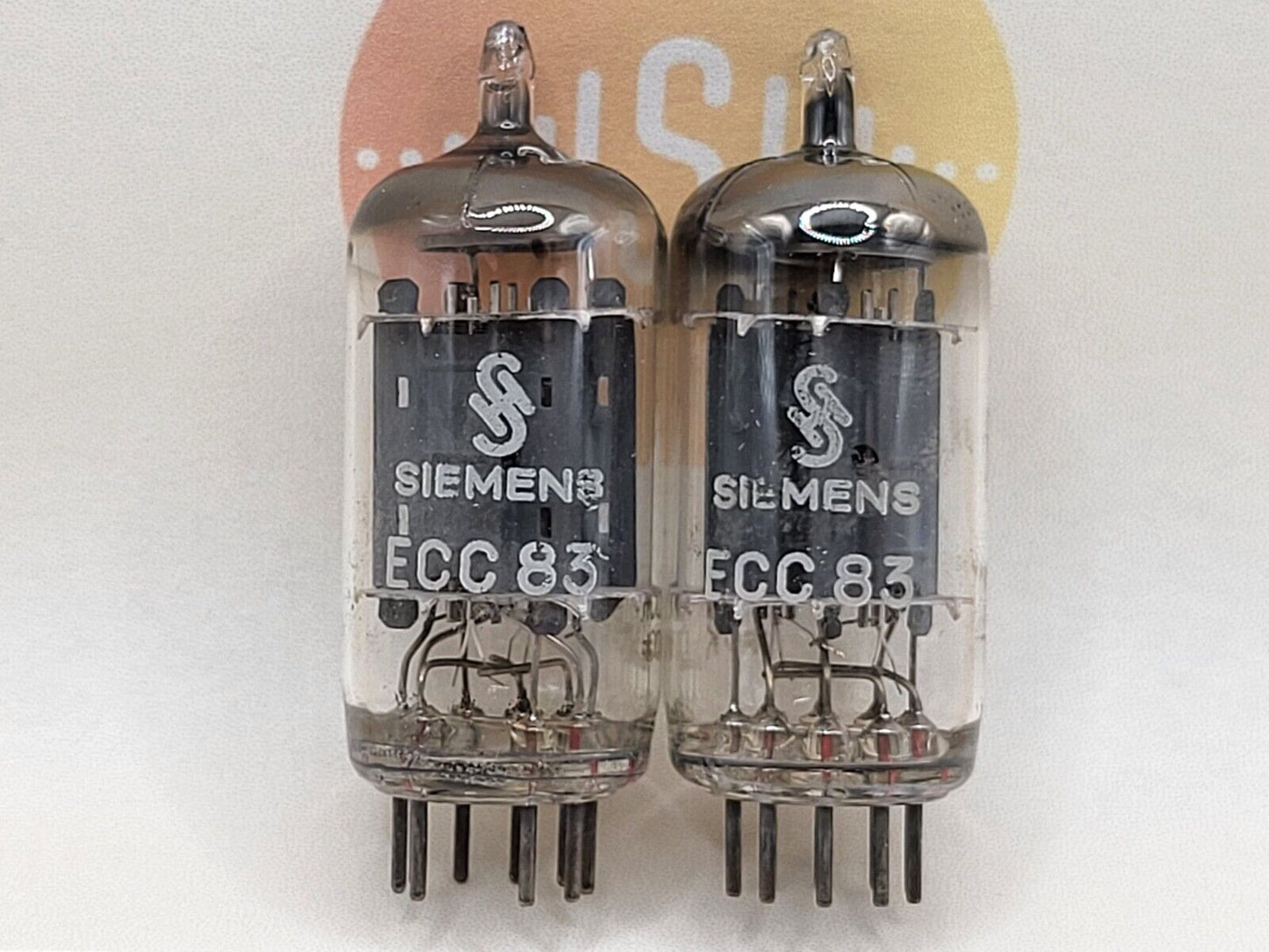 2x Siemens ECC83 12AX7 Tubes - 17mm Long Plates - Munich '60 (mC6 ‡0K) - Strong