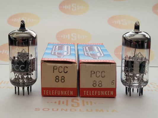 Siemens PCC88 7DJ8 Matched Pair - Telefunken Label - Munich '70 DJ8 - NOS+