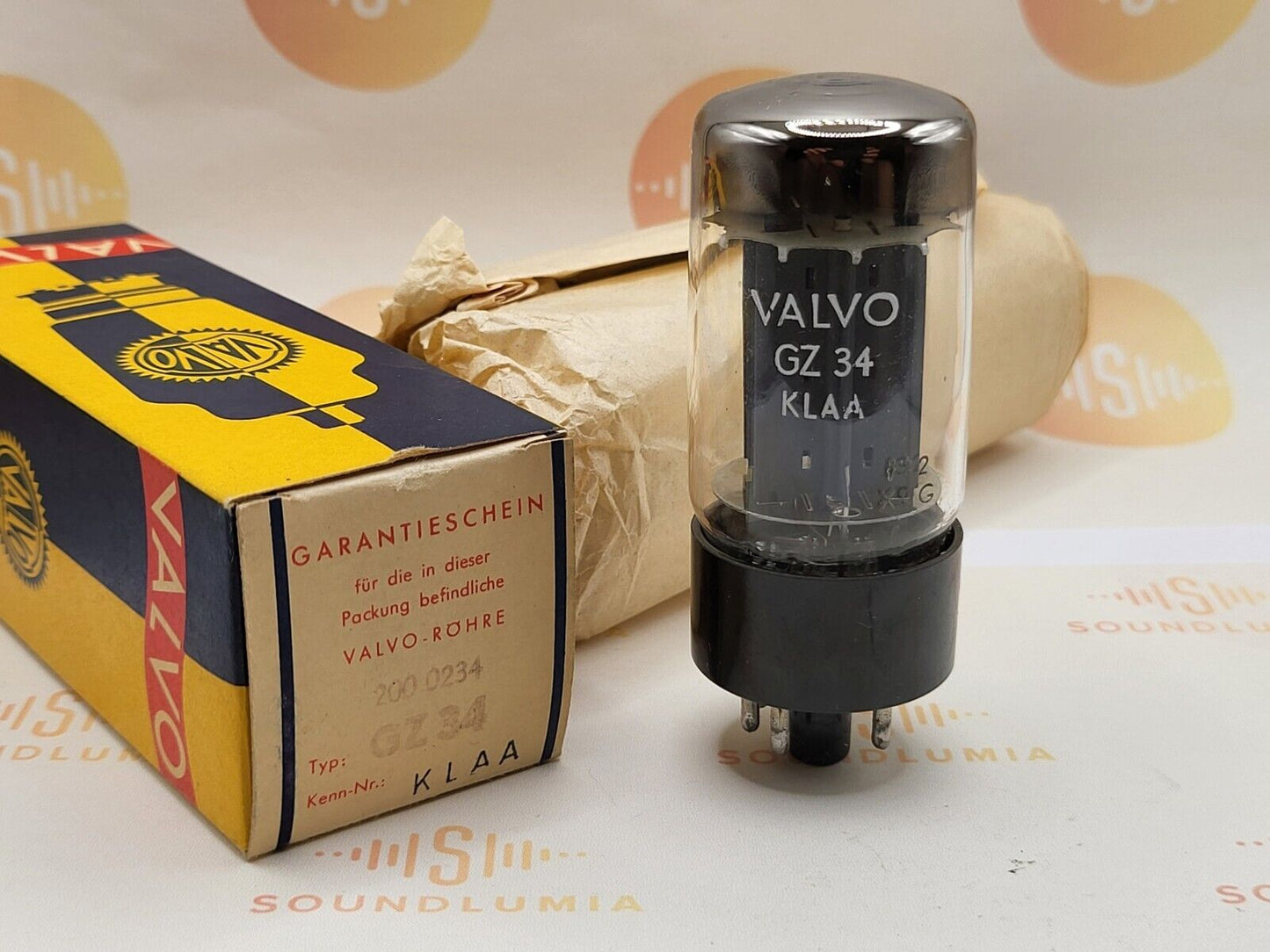 1x Valvo GZ34 5AR4 Orig. Box- Sittard, NL '59 (f32 X9G) - NOS NIB