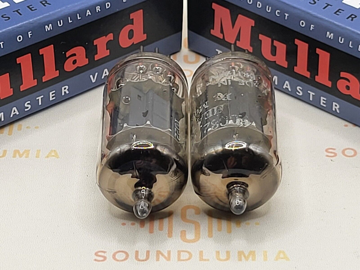 Mullard ECC82 Long Plates Matched Pair - Blackburn '58 (K61 B8D) - Heath Label