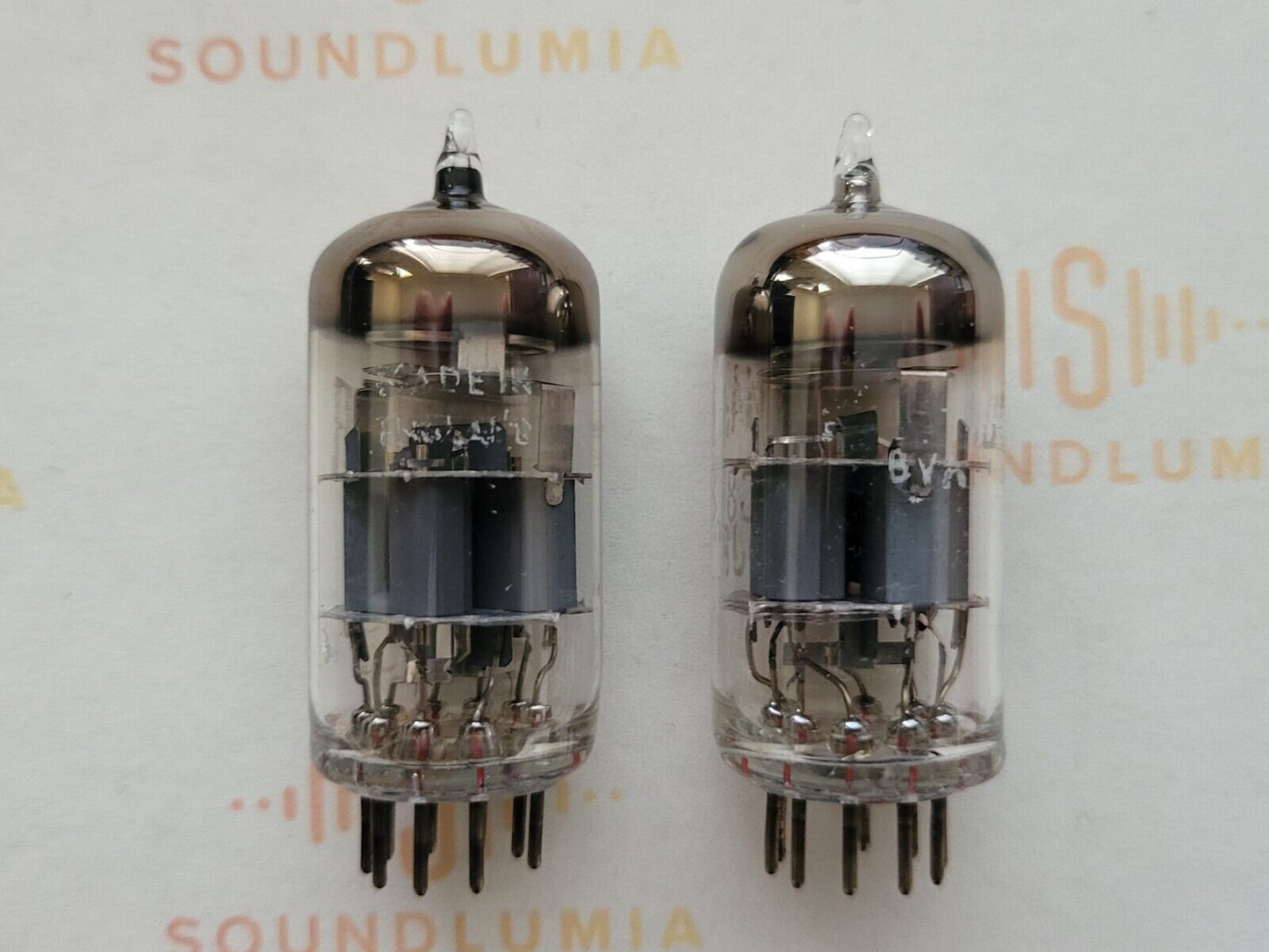 2x Brimar ECC88 = 6DJ8 Matched Pair - BVA British Made - 1950s Production-Strong