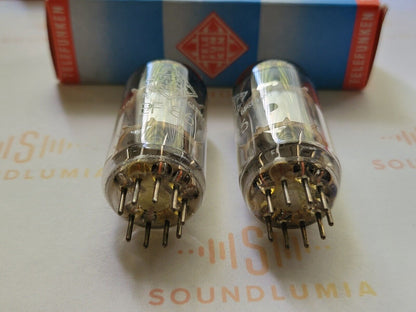 Telefunken EF86 6267 O-getter Matched Pair - Diamond Bottom - Ulm 1958/59 - NOS