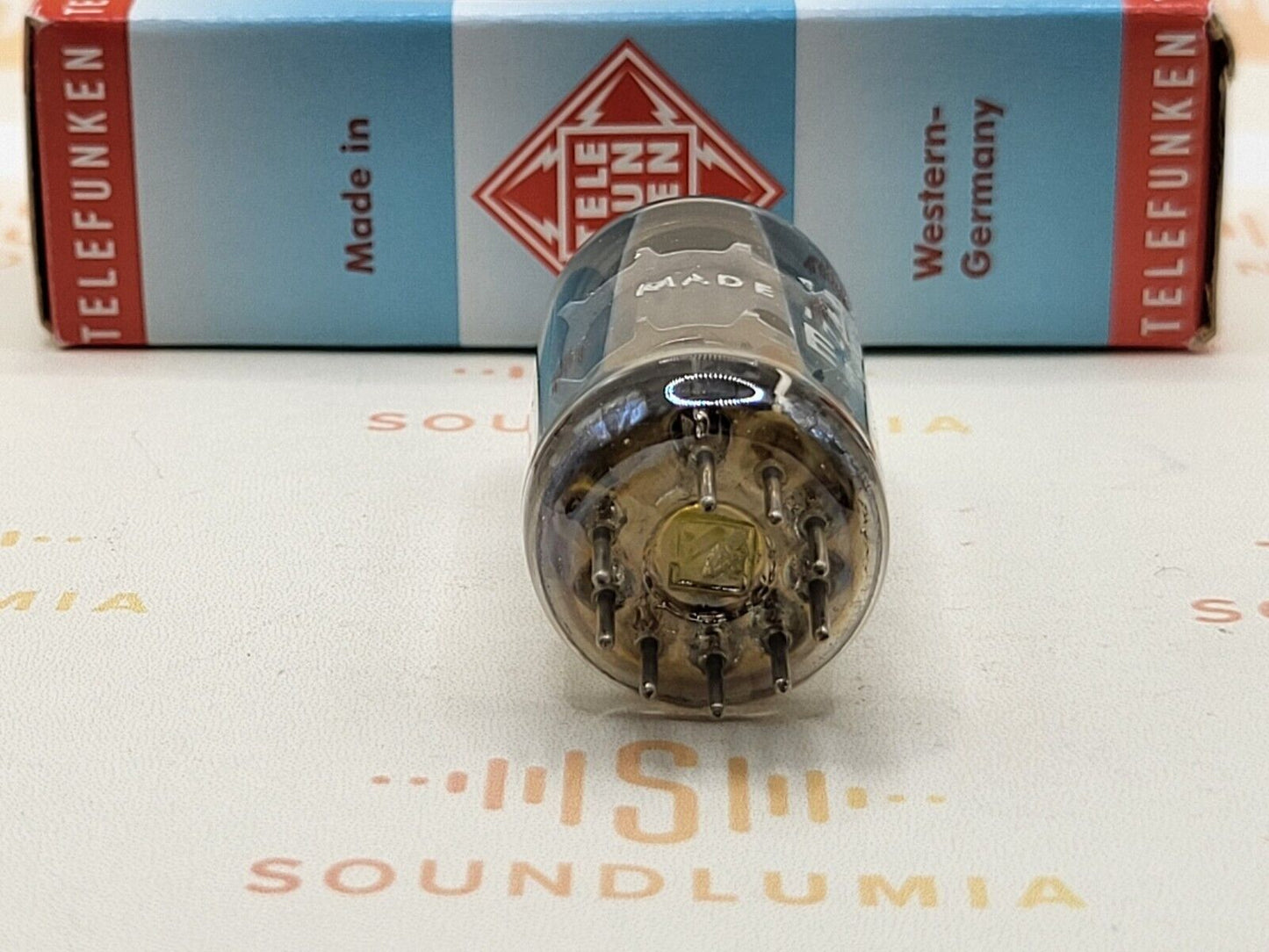 1x Telefunken EF86 6267 Silver Shields Red Tip - ◇ Bottom - Ulm 1962 - NOS