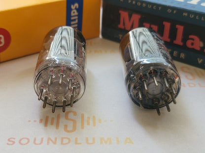 Mullard 12AU7 ECC82 Matched Pair Philips/Shield Logo - Blackburn '64/'65 -Strong