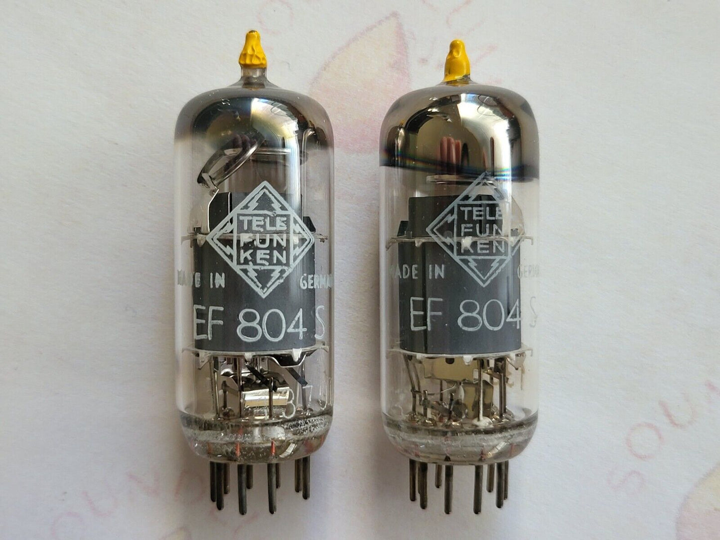 2x Telefunken EF804S Matched Pairs  - ◇ Bottom - Ulm 1968-69 - Strong