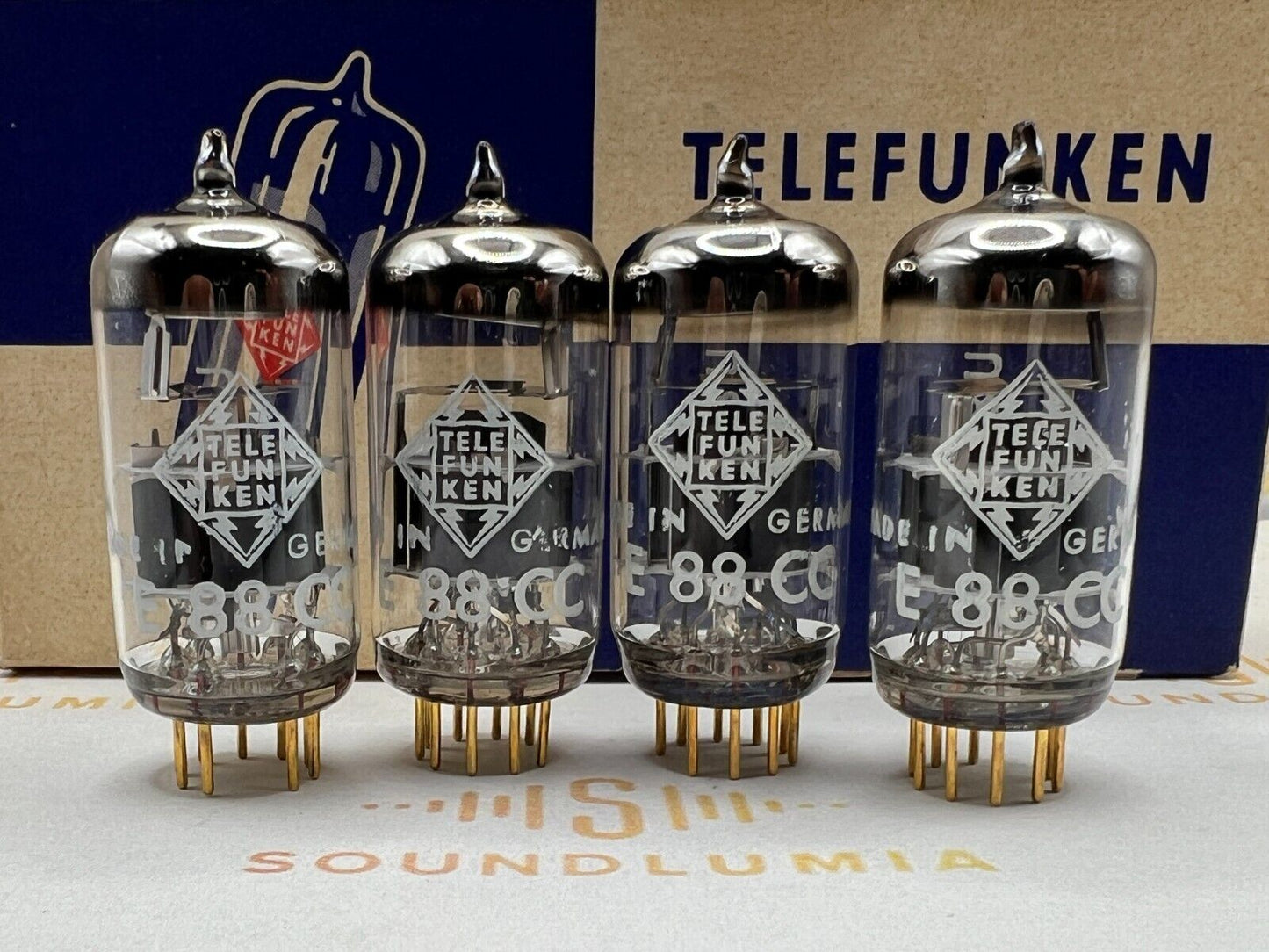 4x Telefunken E88CC Matching Codes Original Industrial Packaging ◇ Ulm '65 - NIB