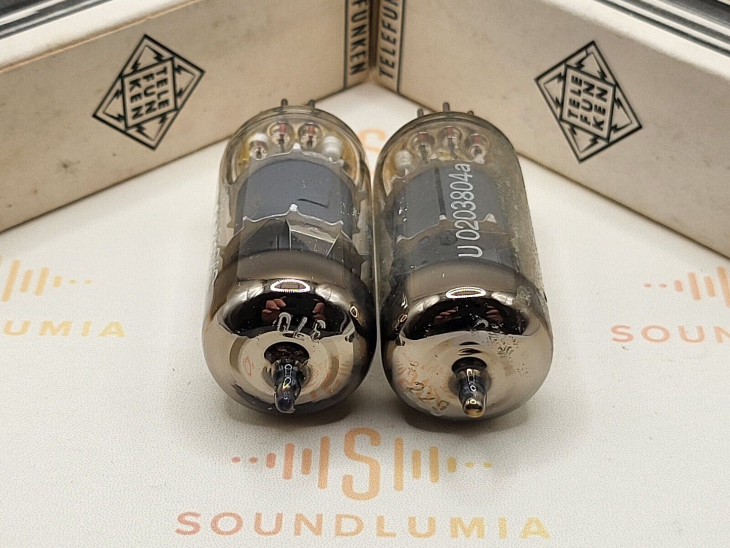 Telefunken EF804S Matched Pair  - ◇ Bottom - Ulm 1962/1963 - Tested NOS