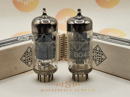 Telefunken EF804S Matched Pair  - ◇ Bottom - Ulm 1962/1963 - Tested NOS