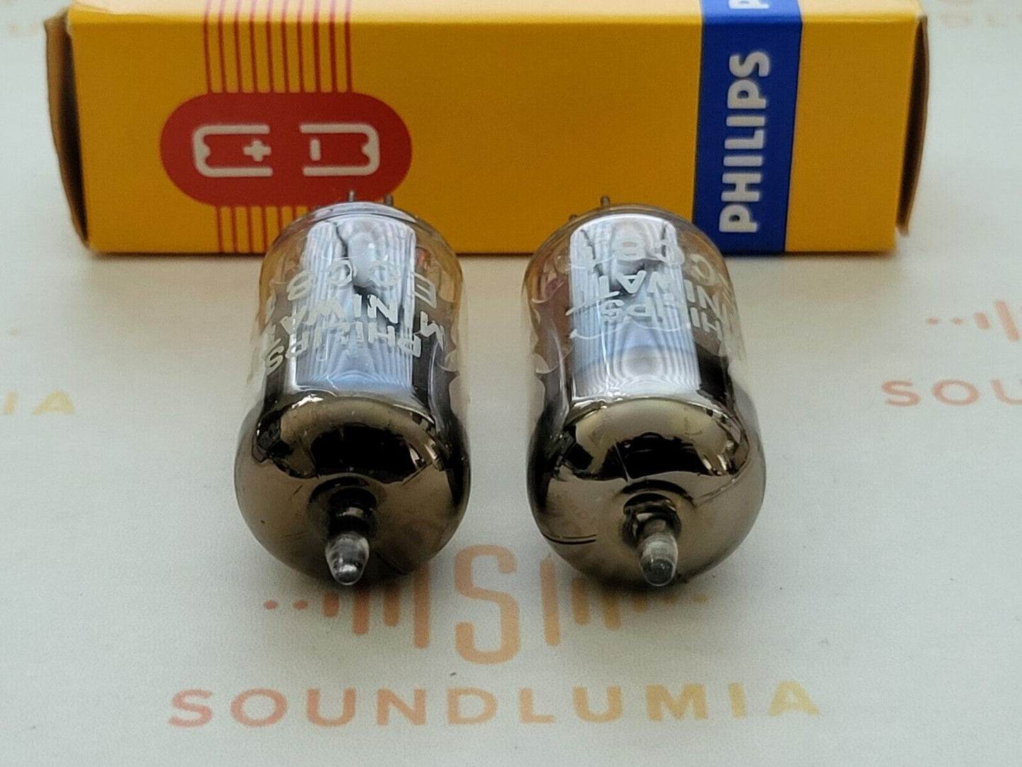 Philips ECC81 12AT7 Foil D-getter Matched Pair - Heerlen, NL '60 TK2 - Same Code