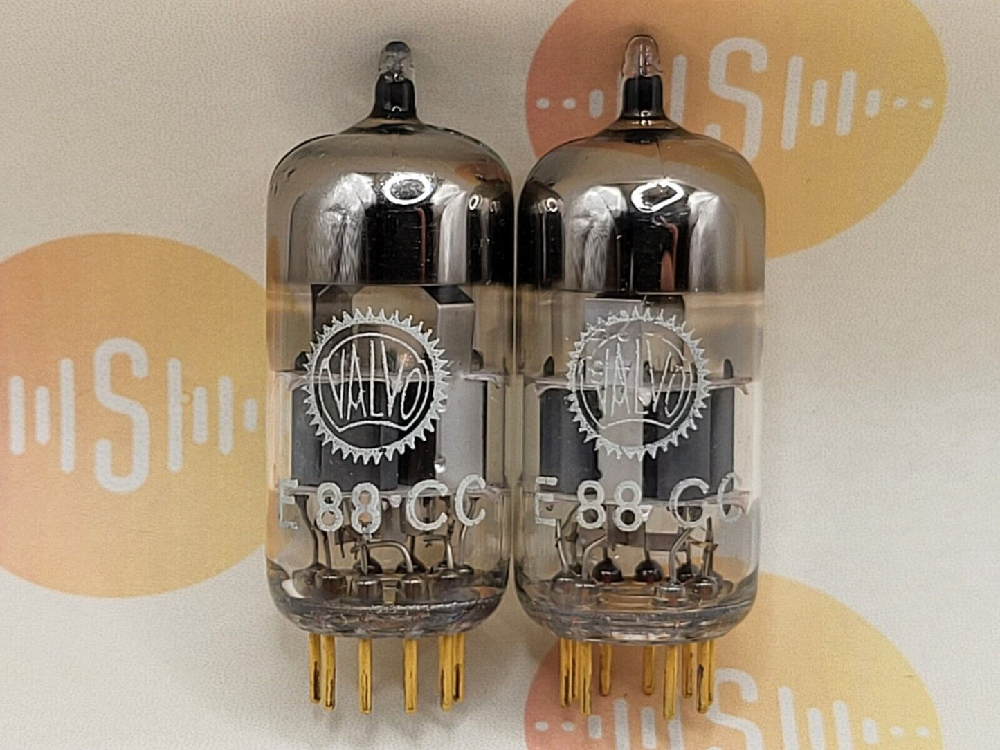 Siemens E88CC A-Frame Silver Shields Matched Pair Valvo Label Munich A6 2F -NOS