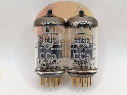 2x Telefunken CCa (E88CC+) PostRöhre Matching Codes - ◇ Bottom - Ulm '67