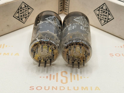 Telefunken EF804S Matched Pair  - ◇ Bottom - Ulm 1962/1963 - Tested NOS