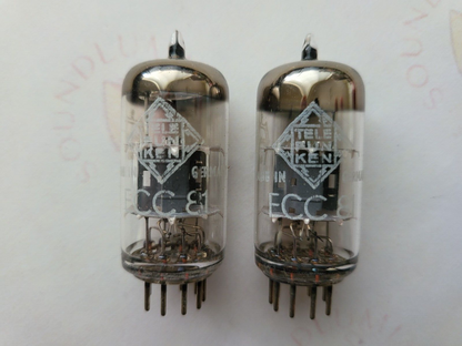 Telefunken ECC81 Matched Pair Orig. Boxes ◇ Bottom - BWB - 1962 - Same code -NOS