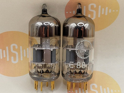 Siemens E88CC A-Frame Silver Shields Matched Pair Valvo Label Munich A6 2F -NOS