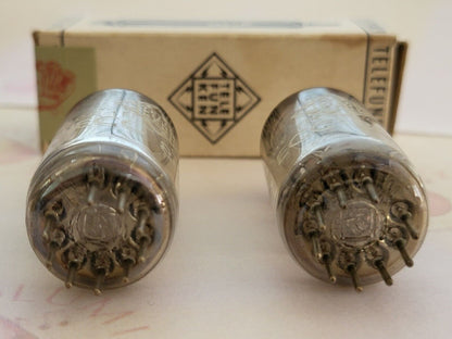 2x Telefunken ECC801S (ECC81+) Matching codes in Orig. Boxes ◇ Bottom - Ulm 1963