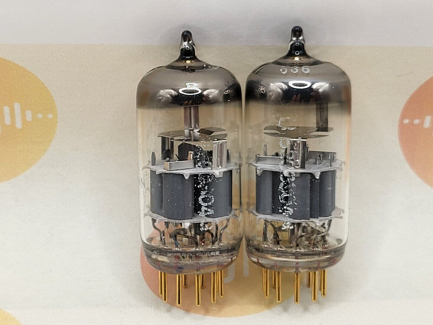 Telefunken E88CC = 6922 Matched Pair ◇ Bottom - Ulm 1968 - Strong NOS