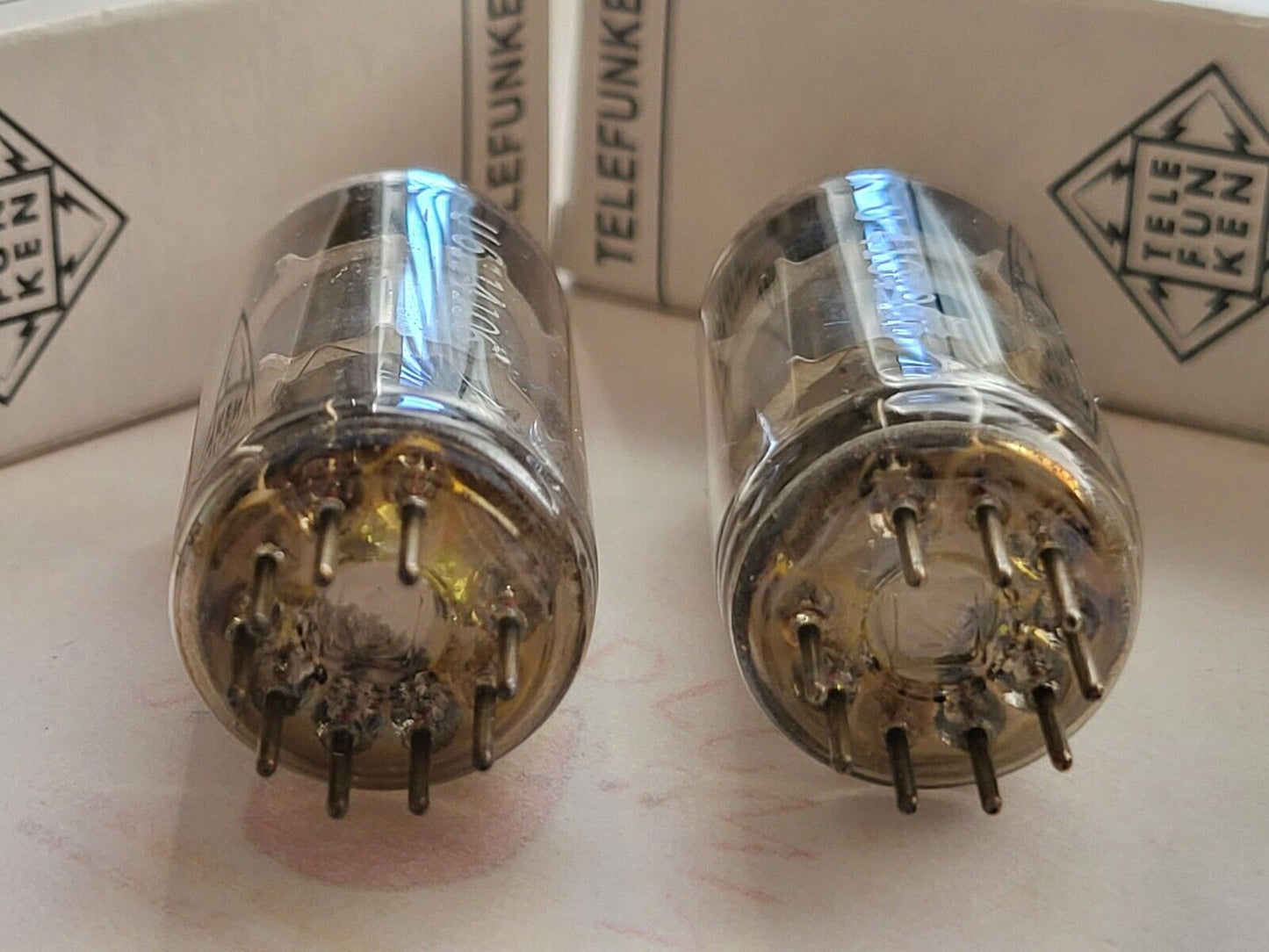 Telefunken EF86 6267 Red Tip Matched Pair - ◇ Bottom - Ulm 1964 - Near NOS