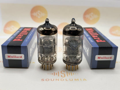 Mullard E88CC 6922 Matched Pair - Shield Logo - Mitcham, GB 1967/69 7L1 - Strong