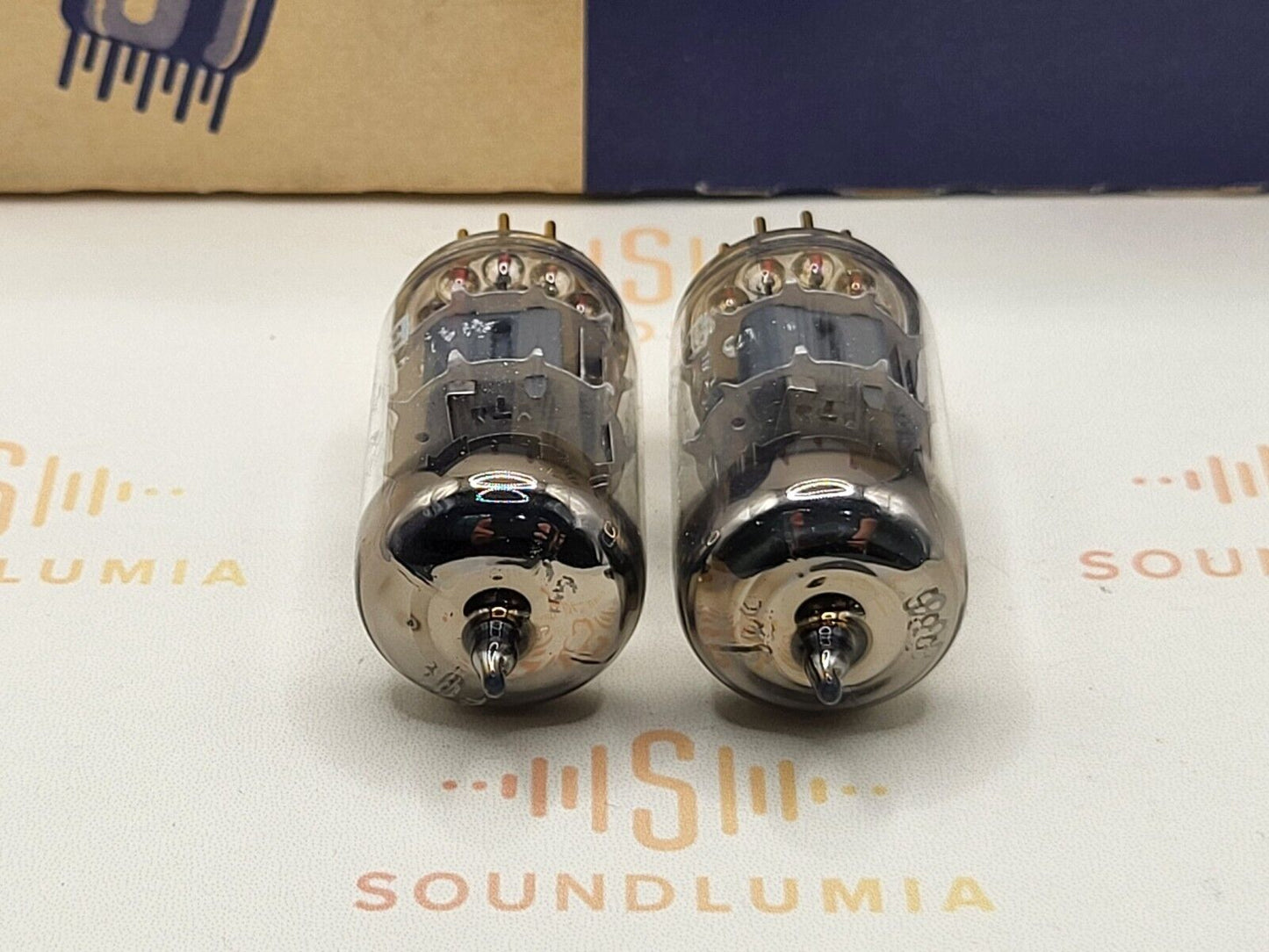 Telefunken E88CC = 6922 Matched Pair ◇ Bottom - Ulm 1968 - Strong NOS