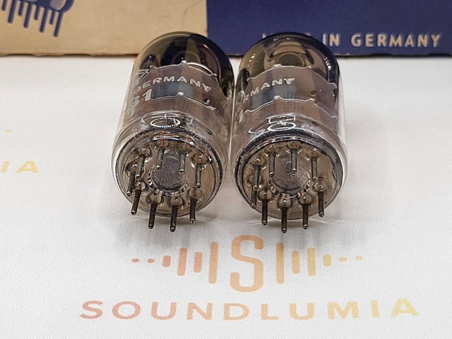 2x Telefunken ECC81 12AT7 ◇ Bottom - Berlin '60 - Same Code - Strong