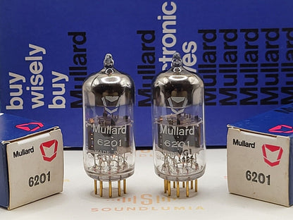 Mullard 6201 = E81CC Gold Pin Matched Pair - Mitcham '68 - Same Code - NIB NOS