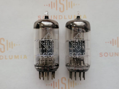 2x Telefunken ECC81 12AT7 w/ Matching Codes - ◇ Bottom - Berlin 1962