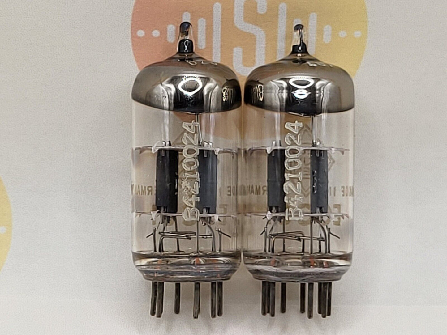 2x Telefunken ECC81 12AT7 ◇ Bottom - Berlin '60 - Same Code - Strong