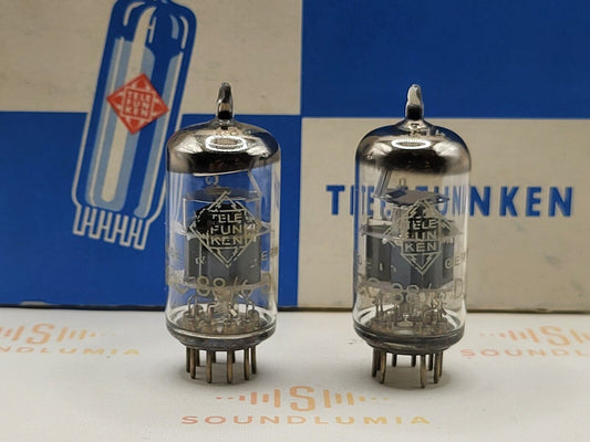 2x Telefunken ECC88 6DJ8 Matching Codes ◇ Bottom - Berlin 1968 - Strong