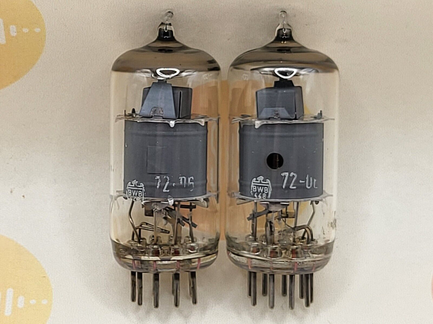 Telefunken EF86 6267 Matched Pair - BWB "Falcon" ◇ Base - Same Code - Near NOS