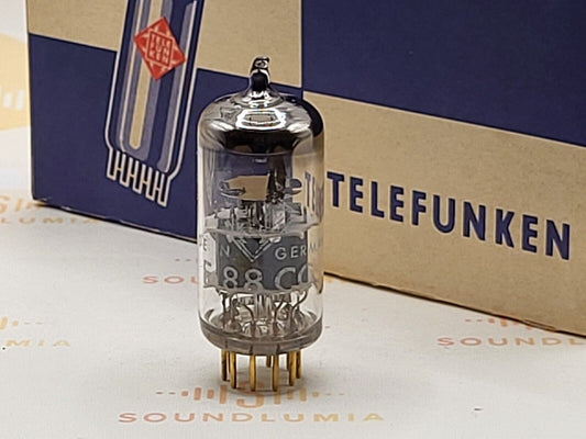1x Telefunken E88CC = 6922  - ◇ Bottom - Ulm 1965 - Tests NOS