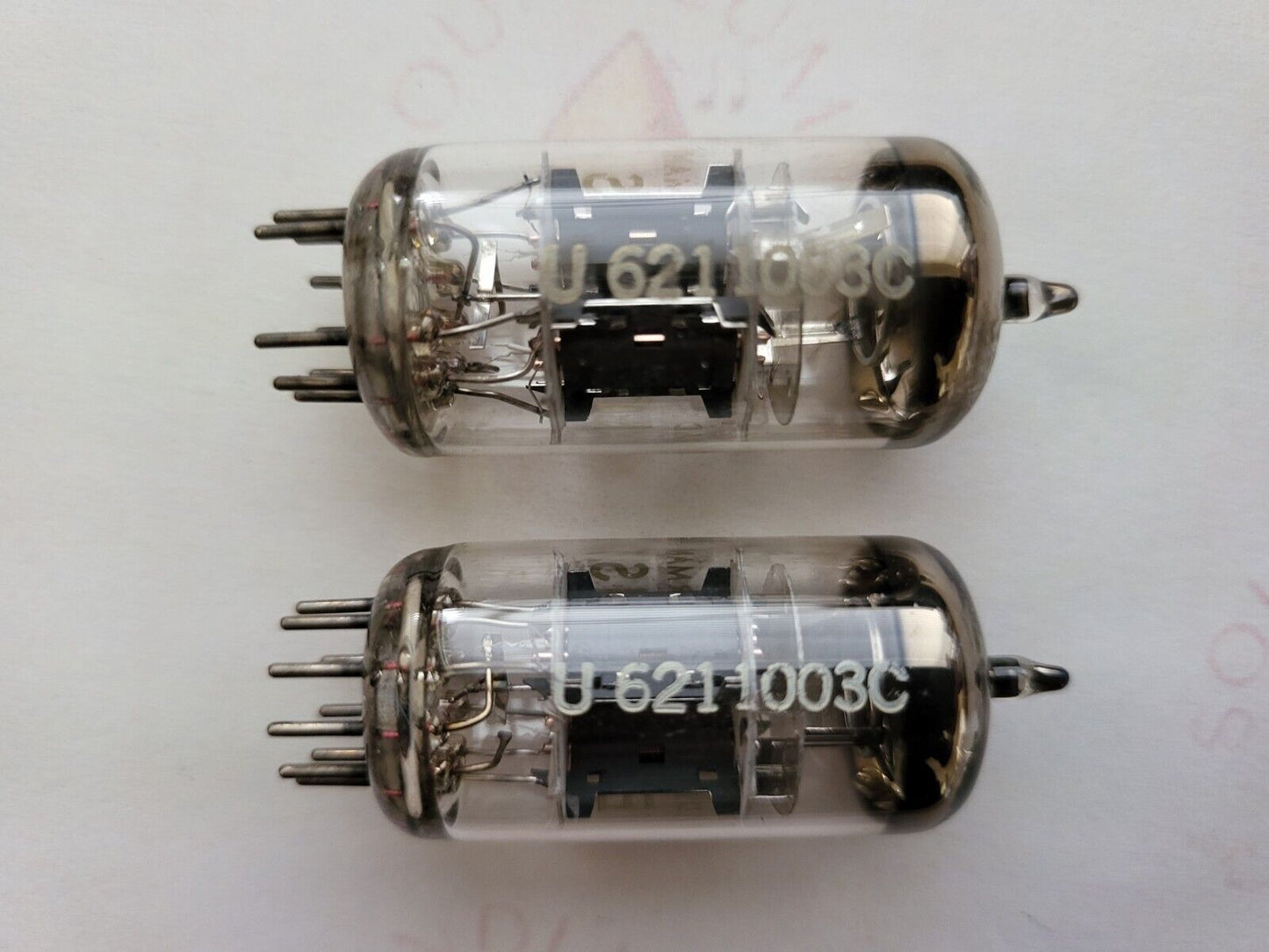 2x Telefunken ECC801S = ECC81/12AT7 w/ Matching codes ◇ Base- Ulm '61 - Near NOS