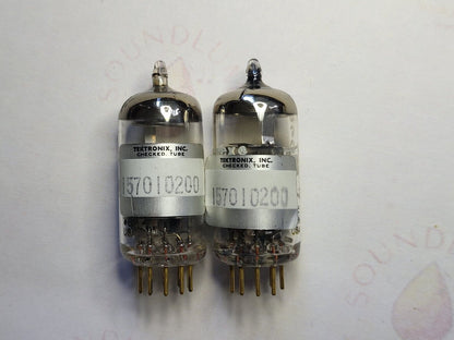 Amperex PQ 7308 = E188CC Matched Pair White Print USA 1966 Tektronix Checked NOS