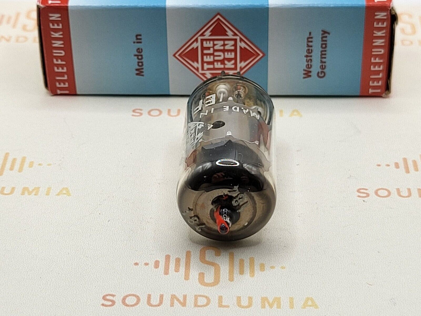 1x Telefunken EF86 6267 Silver Shields Red Tip - ◇ Bottom - Ulm 1962 - NOS