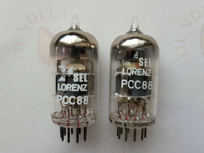 2x Lorenz PCC88 = 7DJ8(6DJ8 equiv.) Orig. Boxes w/ matching numbers -Stuggart